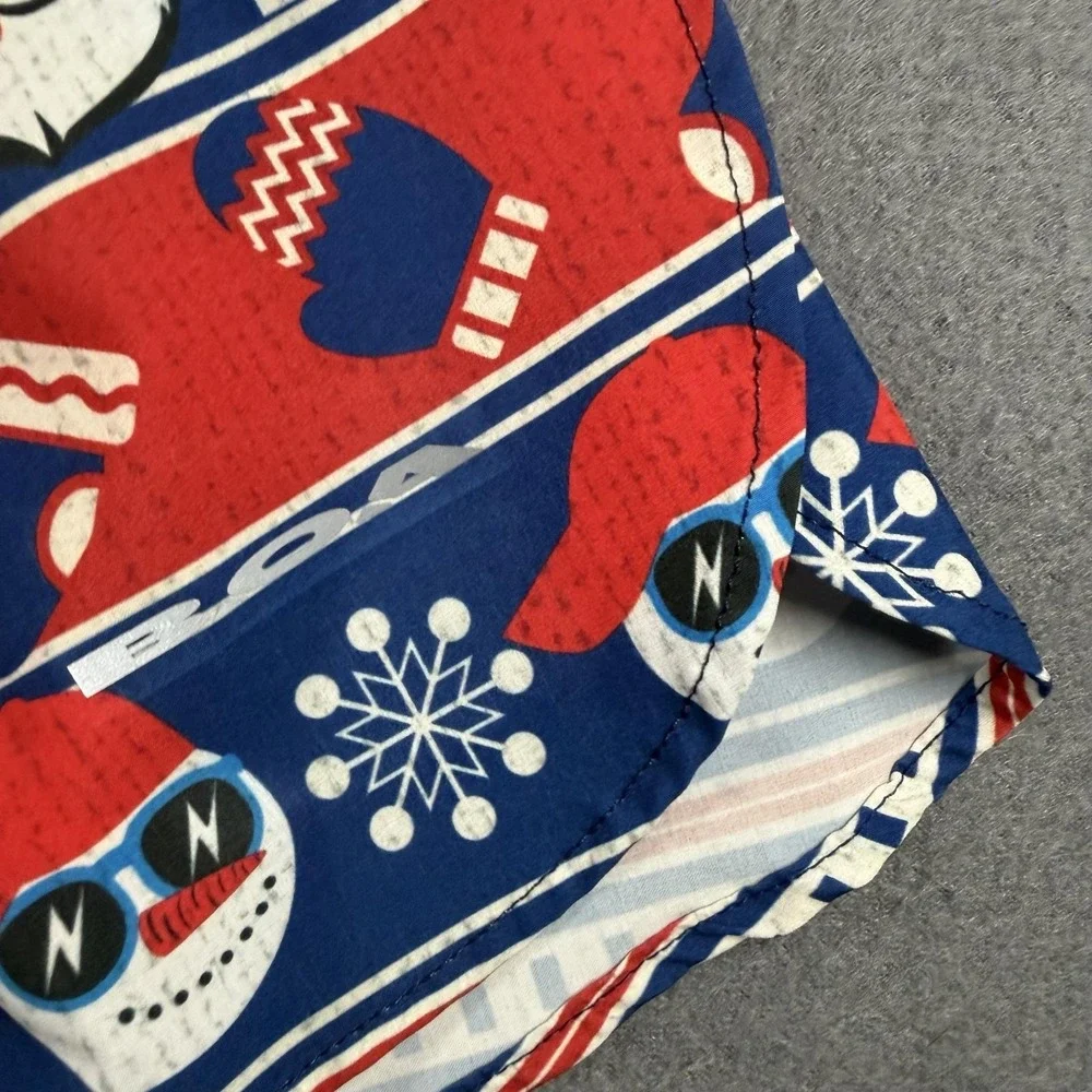 Boa Running Shorts Mens Medium Uglier Sweater Print Lined Half Split 3 In Inseam
